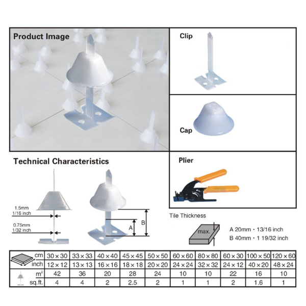 100PCS-ClipsPliers-Tile-Spacer-Tile-Leveling-System-Tiling-Clip-Wedges-Flooring-Tool-1147999-7