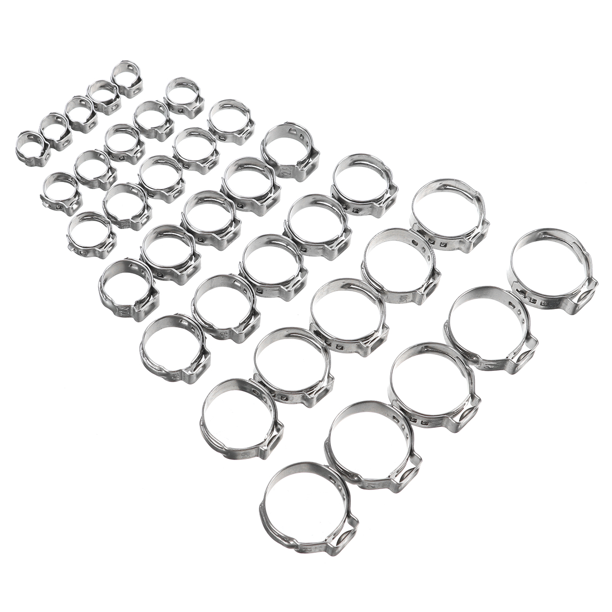 130-Pcs-1-Ear-Hose-Clamps-Stainless-Steel-Assortment-of-Hose-Clamps-Vehicle-Galvanized-1866090-6