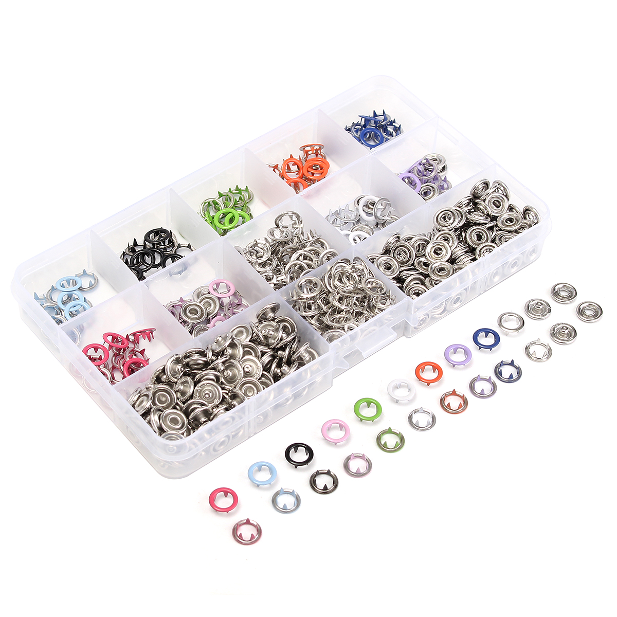 150-Sets-95mm-10-Colors-Prong-Ring-Press-Studs-Snap-Fasteners-Dummy-Clip-Pliers-1149205-5