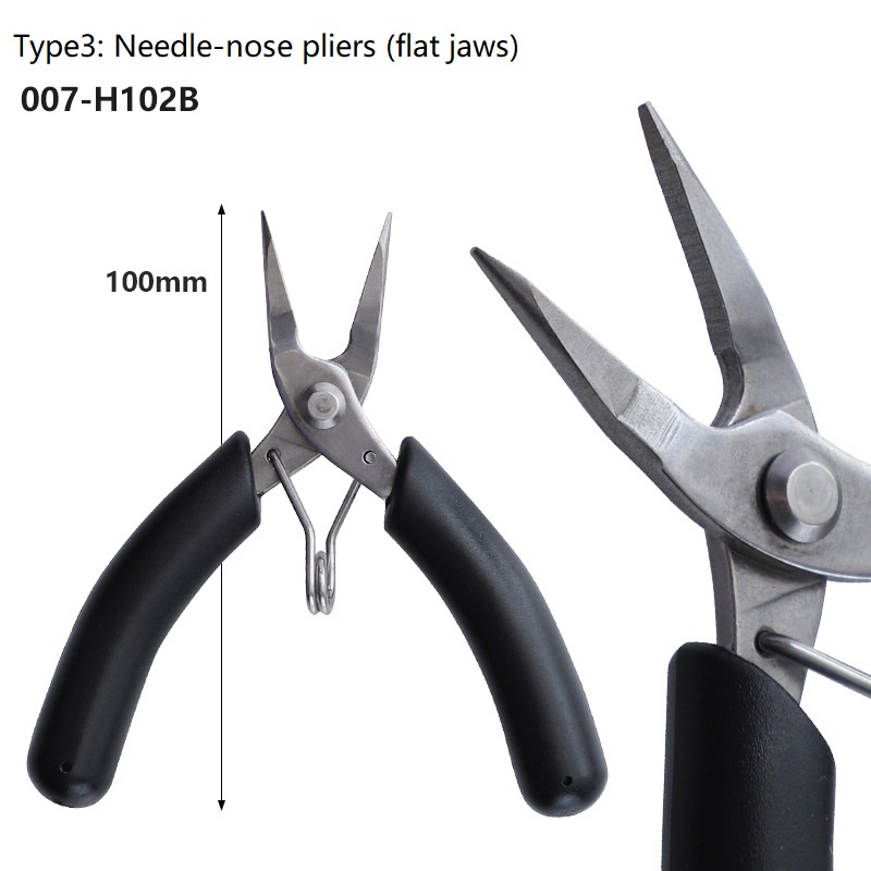 4-Inch-Mini-NeedleFlatCurved-Nose-Pliers-Stainless-Steel-Palm-Pliers-Small-Electronic-Tools-1859987-4