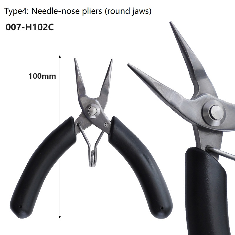 4-Inch-Mini-NeedleFlatCurved-Nose-Pliers-Stainless-Steel-Palm-Pliers-Small-Electronic-Tools-1859987-5