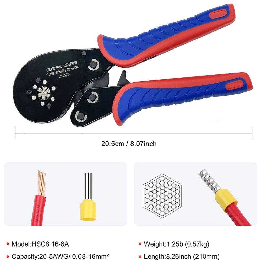 Ratchet-Ferrule-Crimping-Tool-Kit-Ferrule-Crimper-Plier-008-16mmsup2-Wire-Ferrules-Crimp-Wire-Ends-T-1908240-9