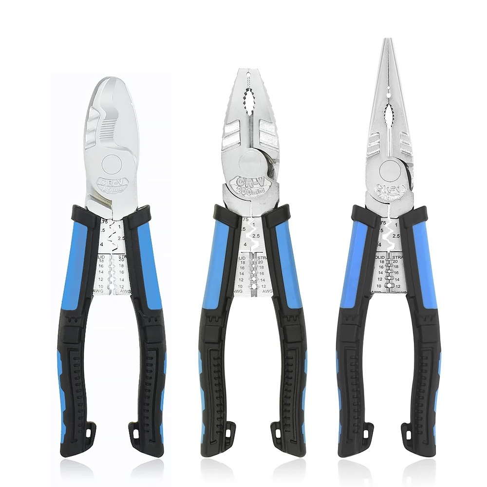 Toolour-8inch-Multitool-Long-Nose-Pliers-Wire-Stripper-Side-Cutters-Pliers-Crimping-Tool-Wire-Cutter-1757214-1