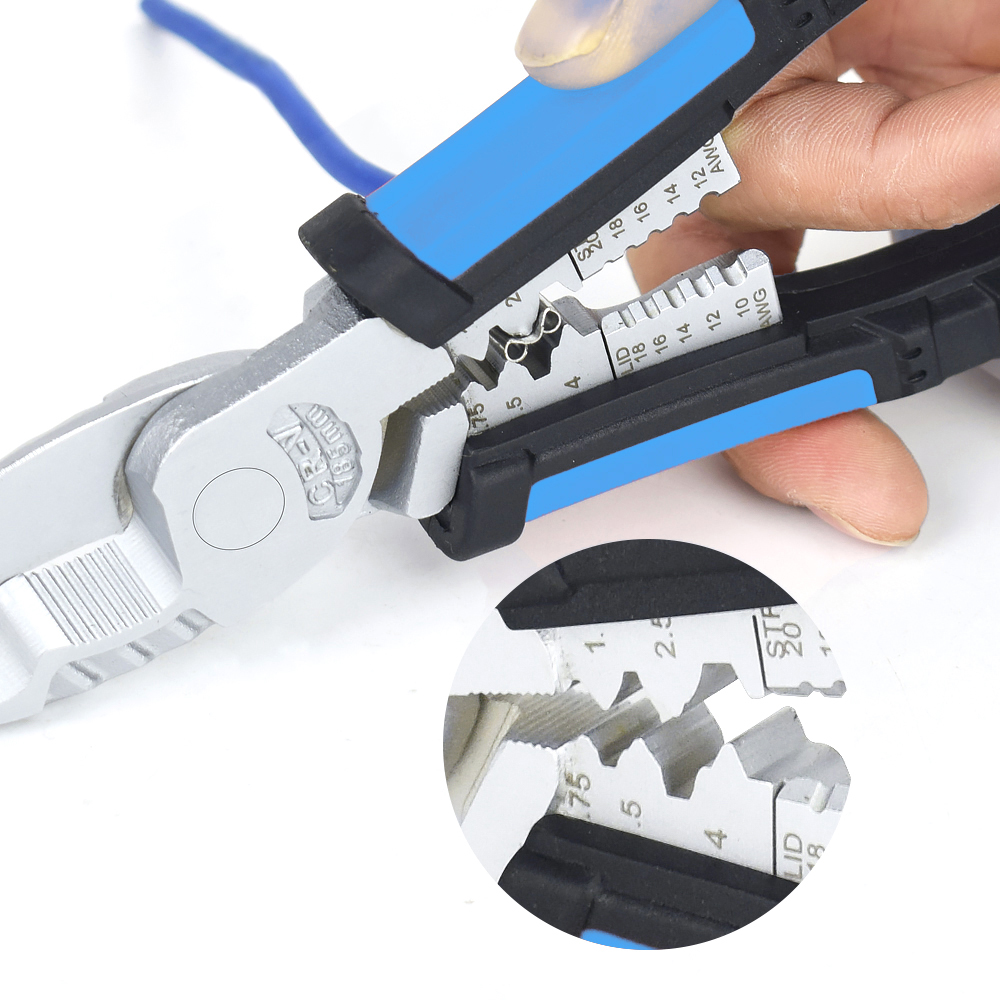 Toolour-8inch-Multitool-Long-Nose-Pliers-Wire-Stripper-Side-Cutters-Pliers-Crimping-Tool-Wire-Cutter-1757214-12