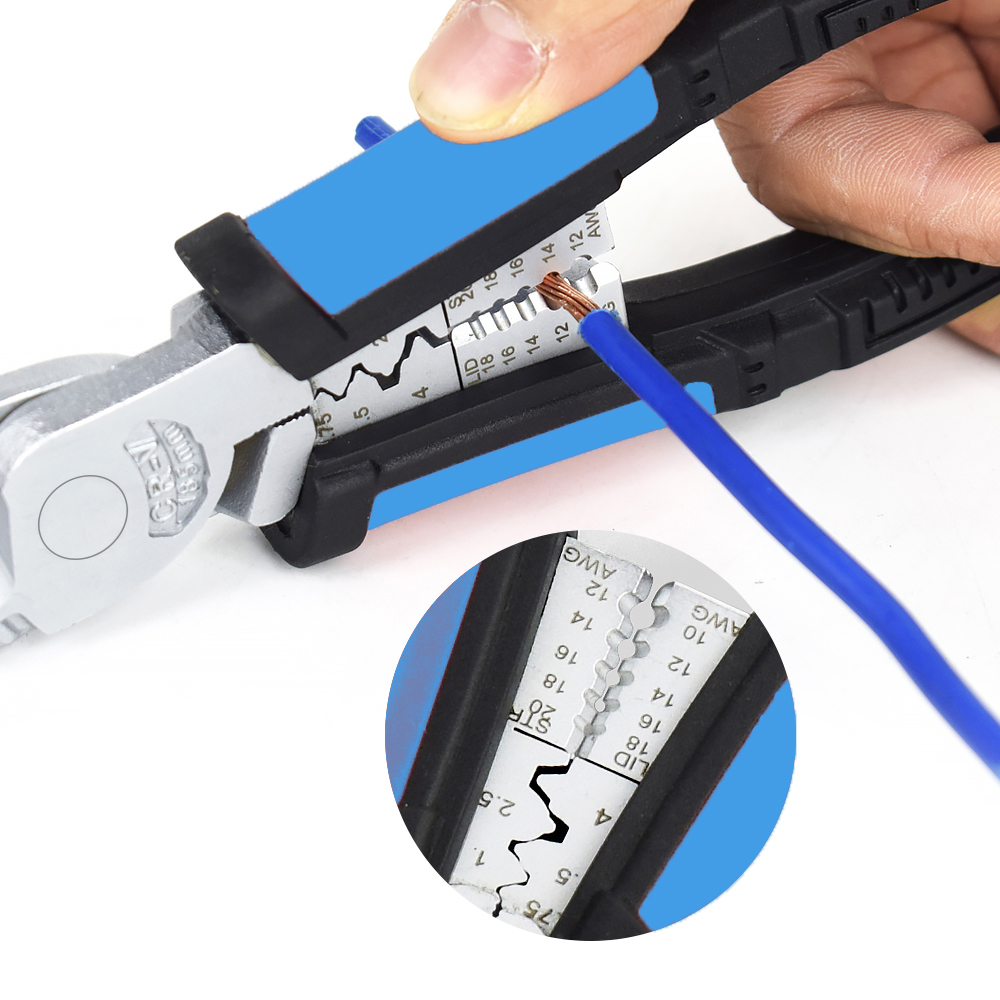 Toolour-8inch-Multitool-Long-Nose-Pliers-Wire-Stripper-Side-Cutters-Pliers-Crimping-Tool-Wire-Cutter-1757214-13