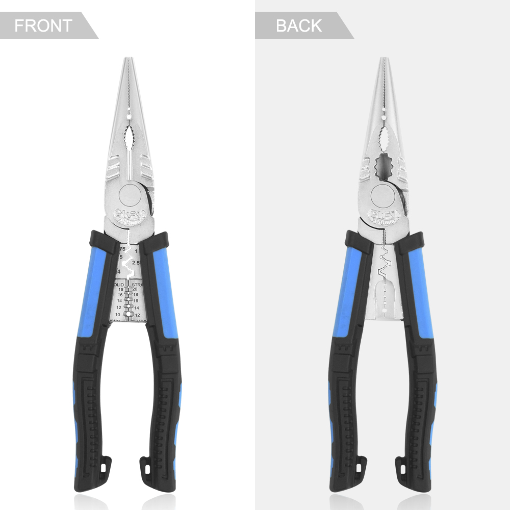 Toolour-8inch-Multitool-Long-Nose-Pliers-Wire-Stripper-Side-Cutters-Pliers-Crimping-Tool-Wire-Cutter-1757214-3