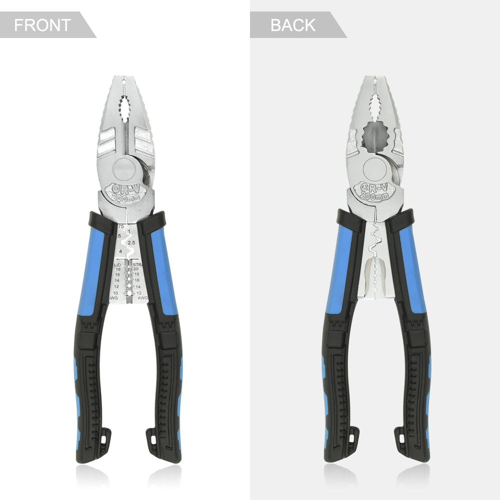 Toolour-8inch-Multitool-Long-Nose-Pliers-Wire-Stripper-Side-Cutters-Pliers-Crimping-Tool-Wire-Cutter-1757214-6