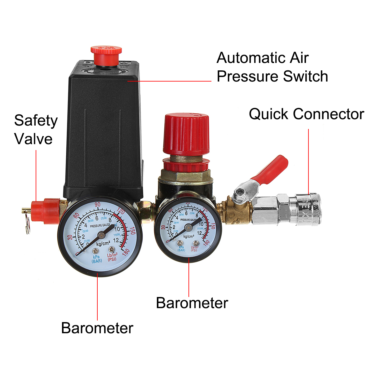 120-PSI-Air-Compressor-Pressure-Switch-Control-Valve-Manifold-Regulator-Gauges-With-Quick-Connector-1694771-2
