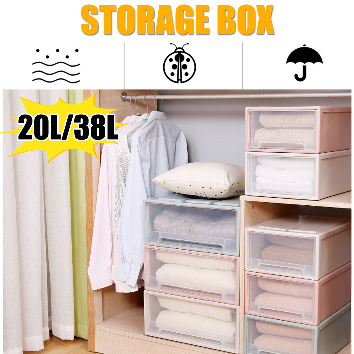 20L38L-Plastic-Storage-Box-Clothes-Bead-Organizer-Parts-Container-1461271-1