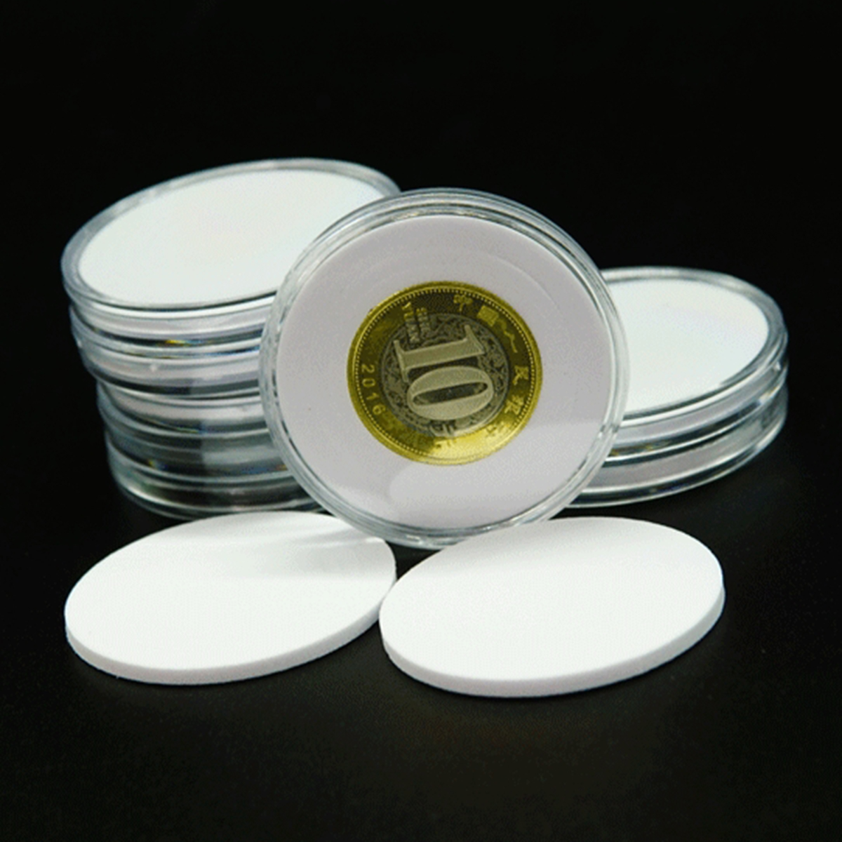 20pcs-Applied-Mint-Coin-Display-Holder-Storage-Boxes-Capsules-Protector-20-40mm-1254233-2