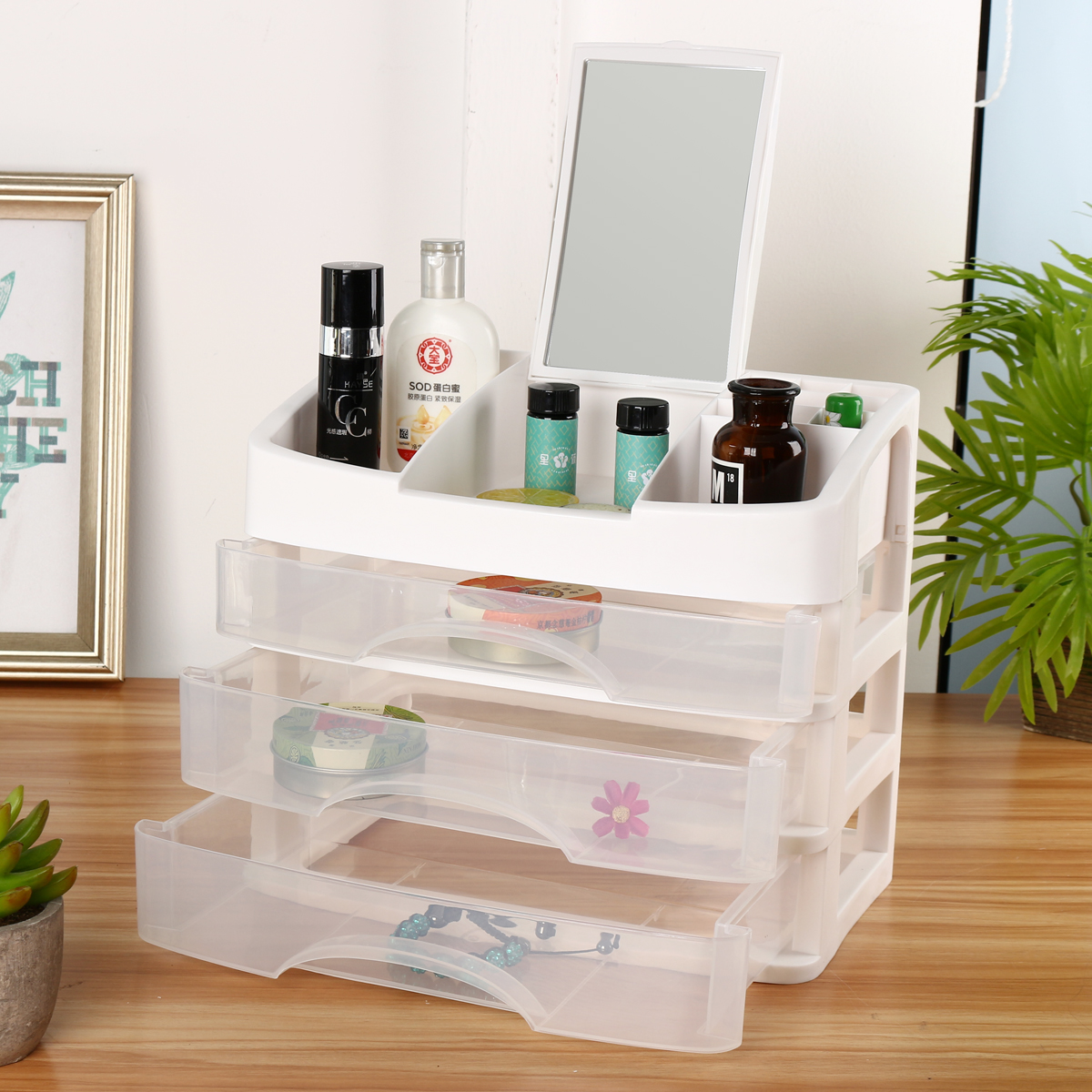 23-Layers-Clear-Drawers-Makeup-Case-Cosmetic-Organizer-Storage-Jewelry-Box-Holder-1490773-3