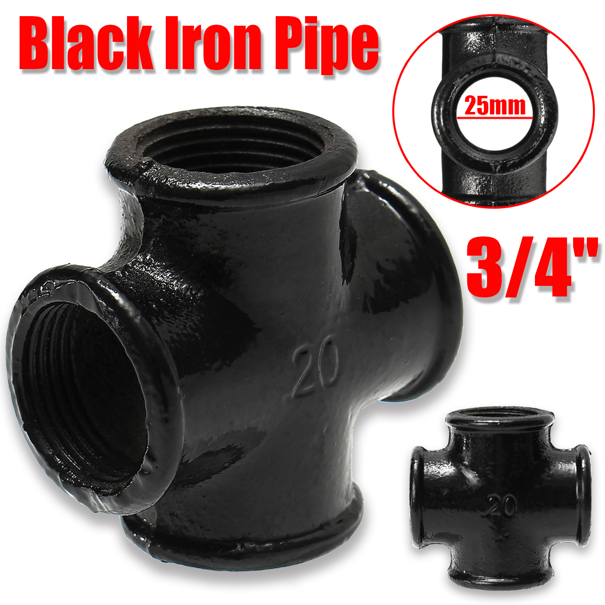 34-Inch-Black-Iron-Pipe-Threaded-Cross-Fitting-Plumbing-Malleable-Cross-Pipes-Fittings-1334049-1