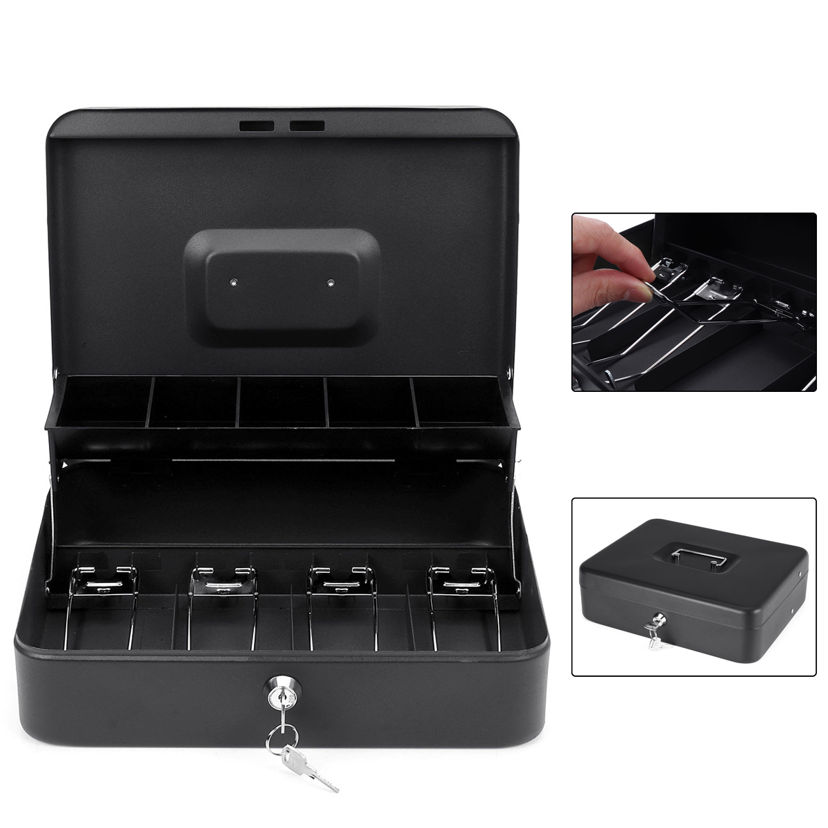 4-Bill-5-Coin-Cash-Drawer-Tray-Storage-Box-for-Cashier-Money-Security-Lock-Safe-Box-1457105-9