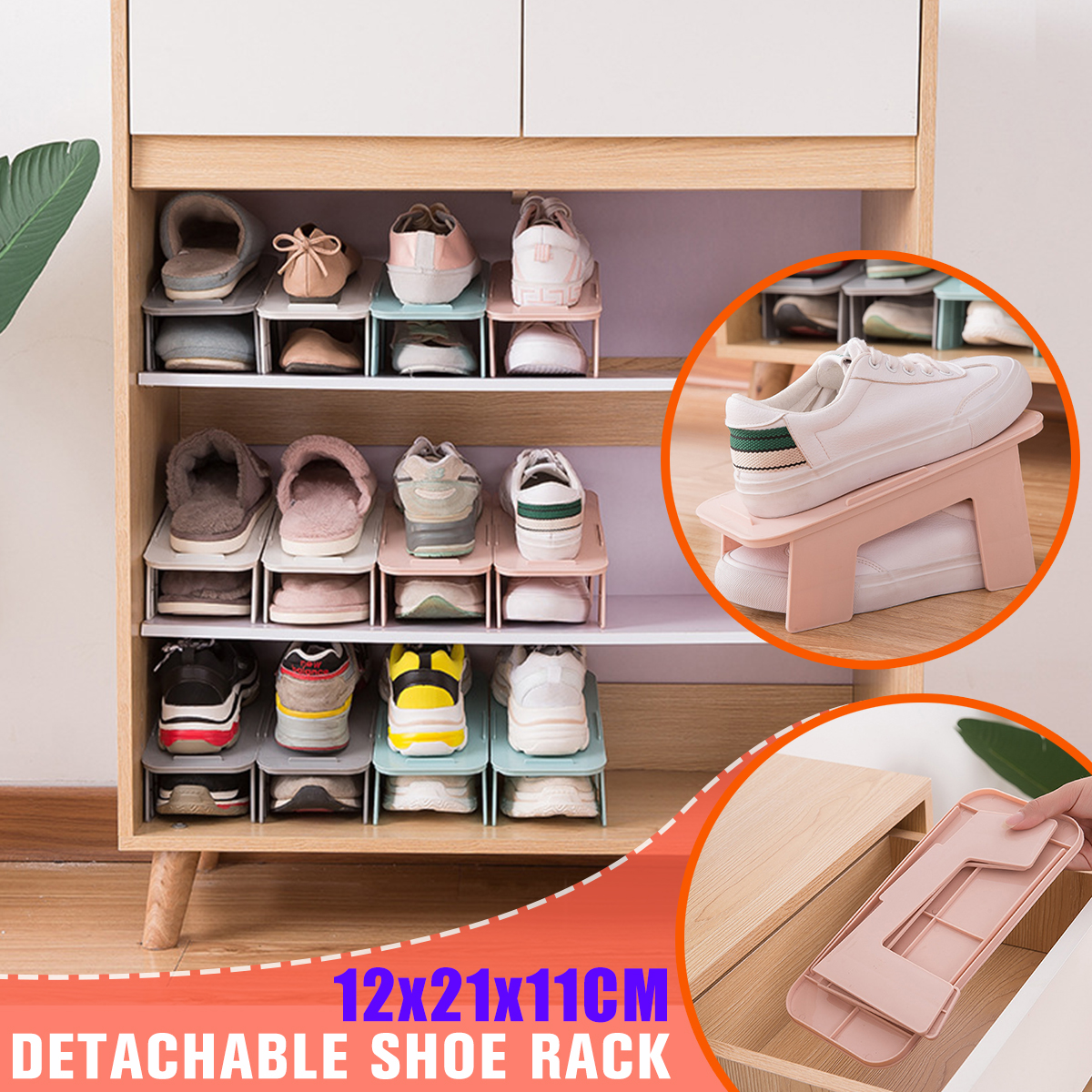 4-Colors-Removeable-Double-Layer-Shoes-Racks-Display-Shoe-Shelf-1621269-1