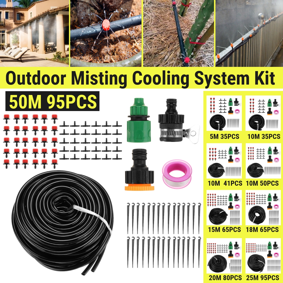 8-Holes-Misting-Irrigation-System-Kit-Tubing-Hose-Dripper-5101518202550M-1706873-1