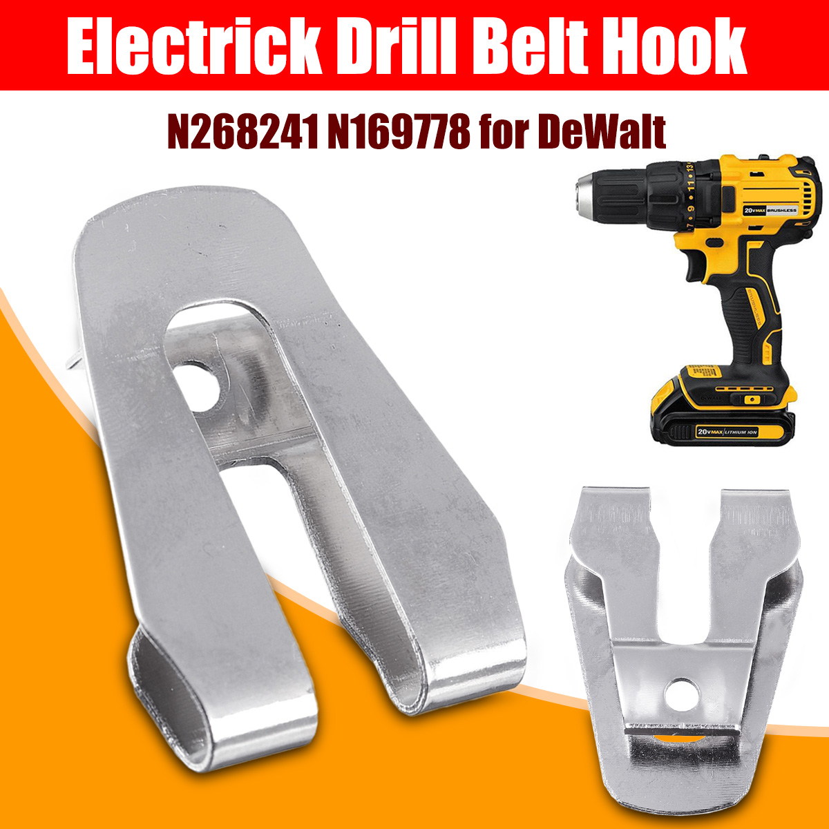 Electric-Cordless-Drill-Belt-HookClip-for-DeWalt-N268241-N169778-N086039-DCD980-1725333-1