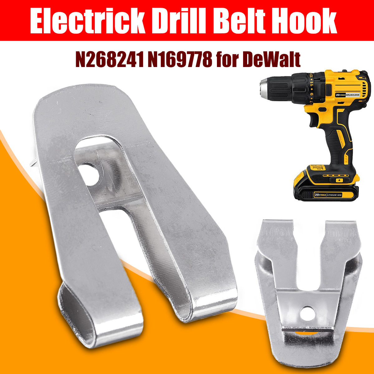 Electric-Cordless-Drill-Belt-HookClip-for-DeWalt-N268241-N169778-N086039-DCD980-1725333-1