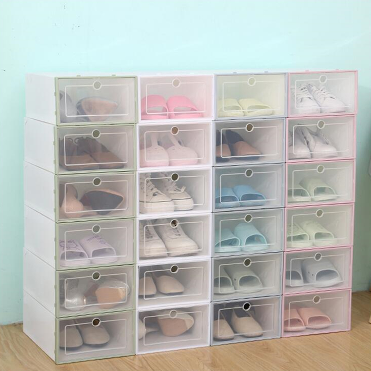 Foldable-Clear-Plastic-Shoe-Boxes-Case-Stackable-Tidy-Display-Storage-Organizer-Single-Box-1347204-3