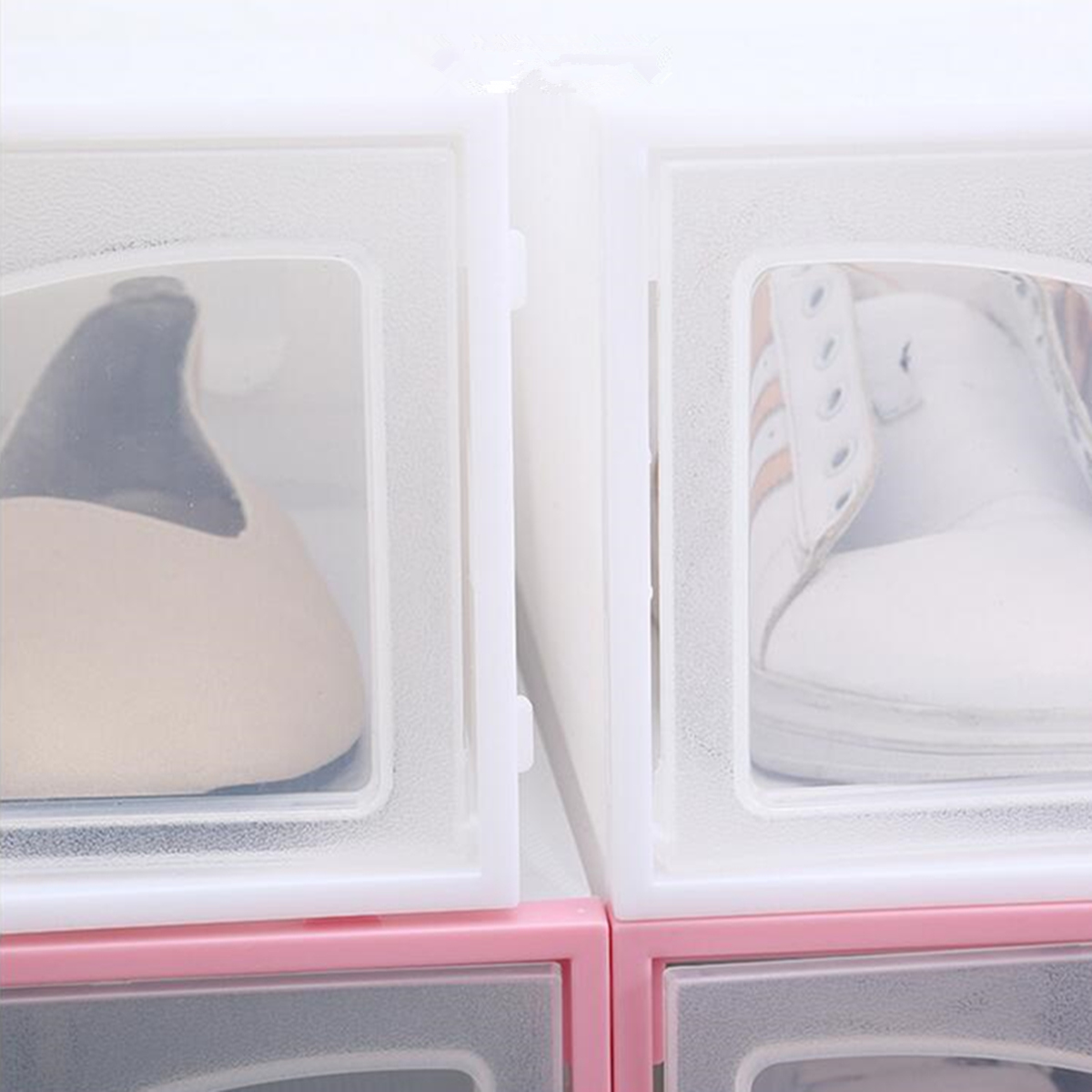 Foldable-Clear-Plastic-Shoe-Boxes-Case-Stackable-Tidy-Display-Storage-Organizer-Single-Box-1347204-7