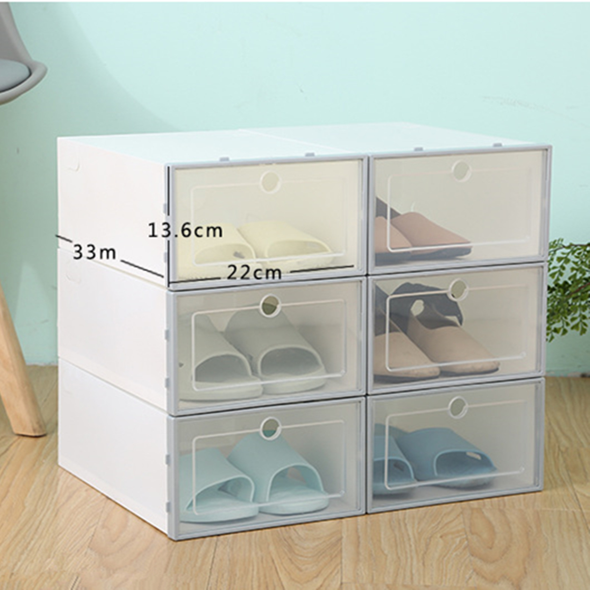 Foldable-Clear-Plastic-Shoe-Boxes-Case-Stackable-Tidy-Display-Storage-Organizer-Single-Box-1347204-10