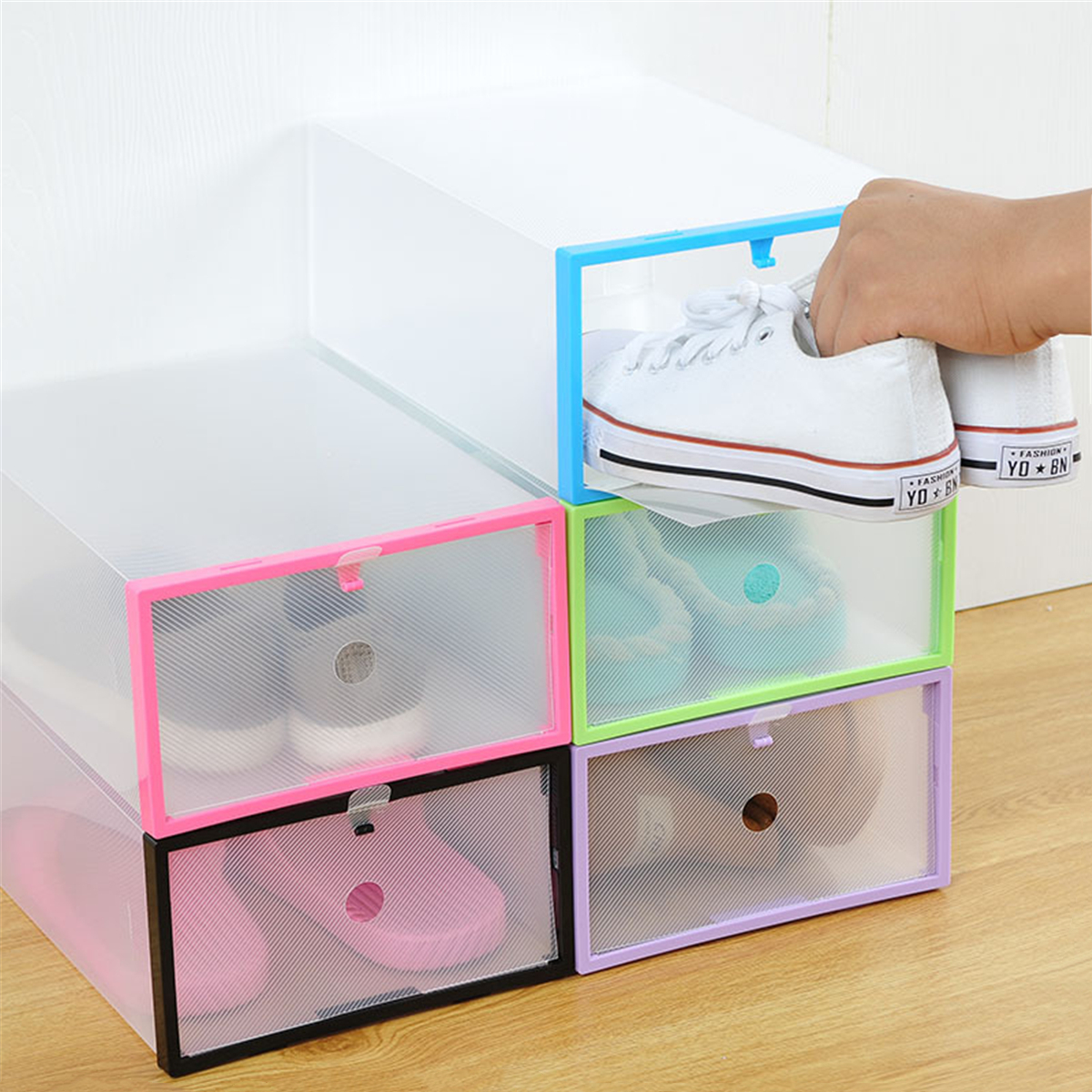 Foldable-Clear-Plastic-Shoe-Boxes-Storage-Organizer-Stackable-Tidy-Display-Box-Baskets-1465766-3