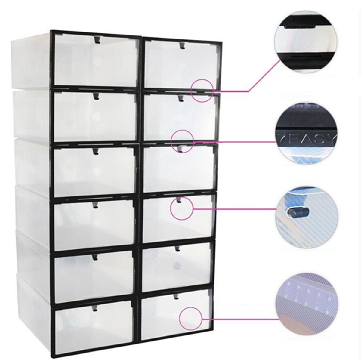 Foldable-Clear-Plastic-Shoe-Boxes-Storage-Organizer-Stackable-Tidy-Display-Box-Baskets-1465766-5