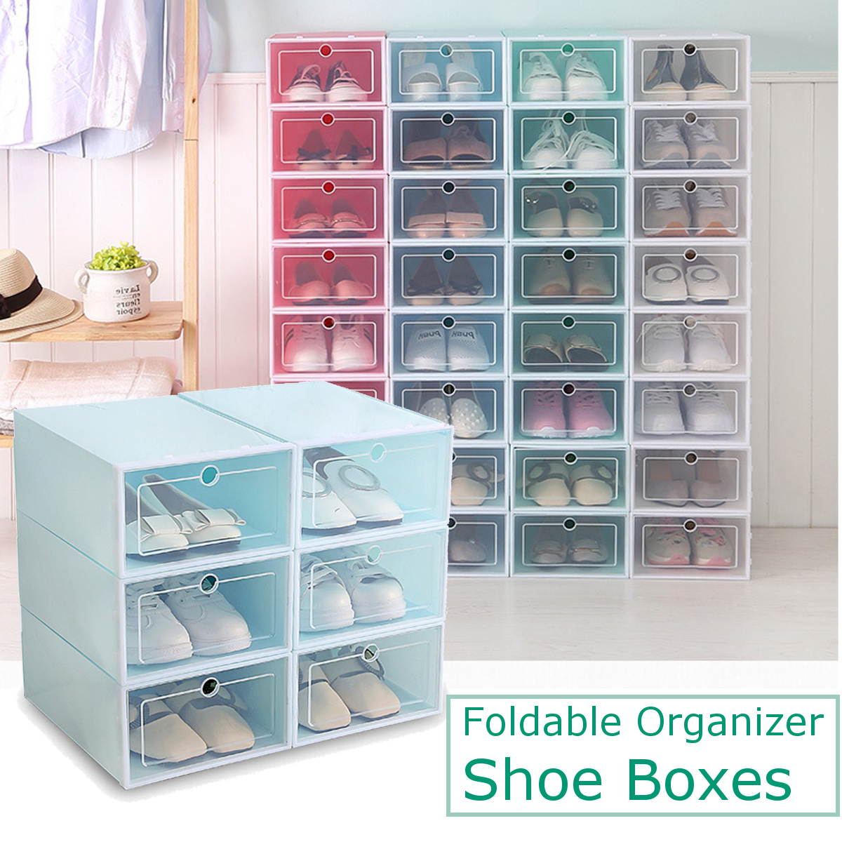 Foldable-Clear-Plastic-Shoe-Storage-Boxes-Display-Organizer-Stackable-Tidy-Save-Space-Single-Box-1370764-1