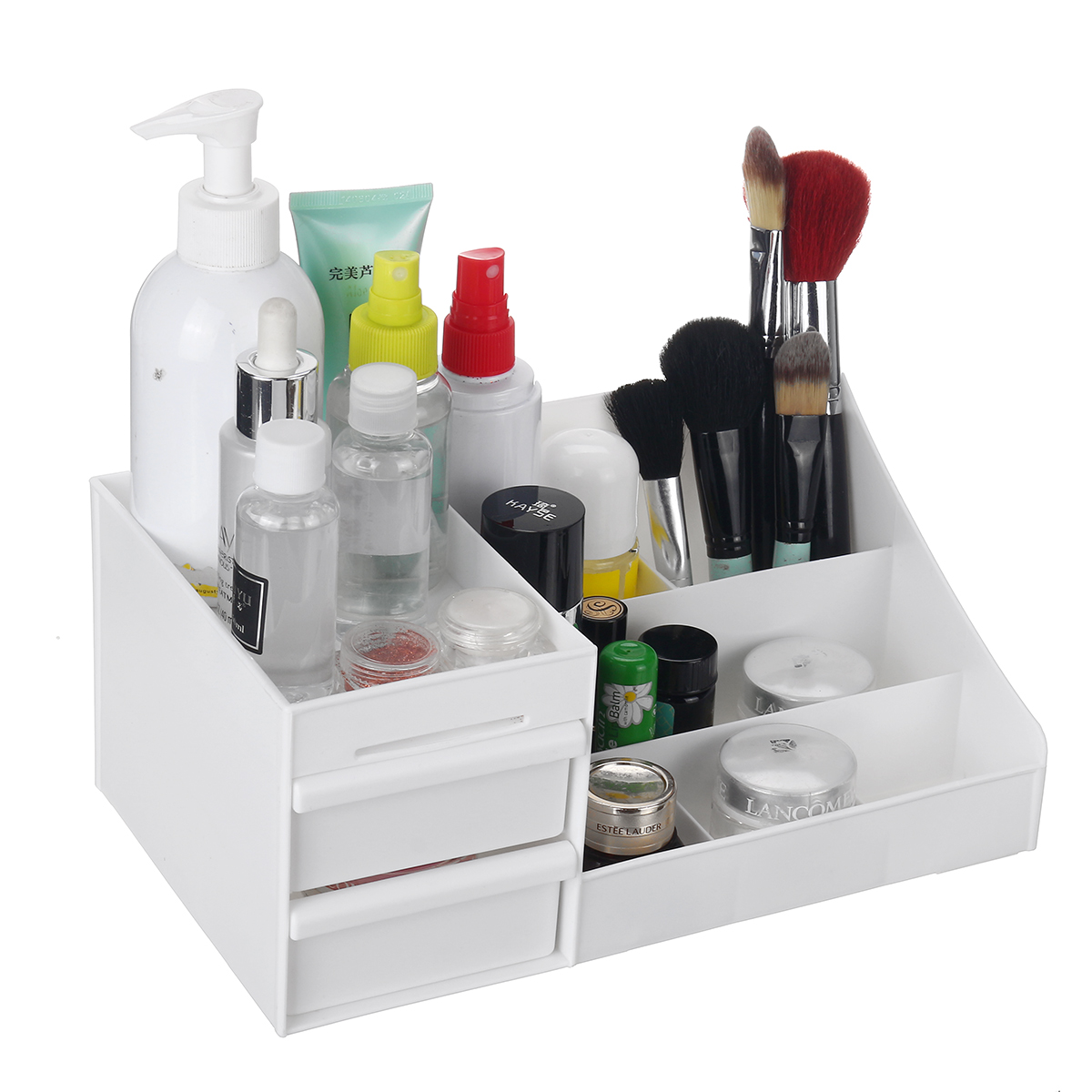 Plastic-Cosmetic-Makeup-Storage-Box-Organizer-Case-Holder-Jewelry-with-Drawer-1700918-4