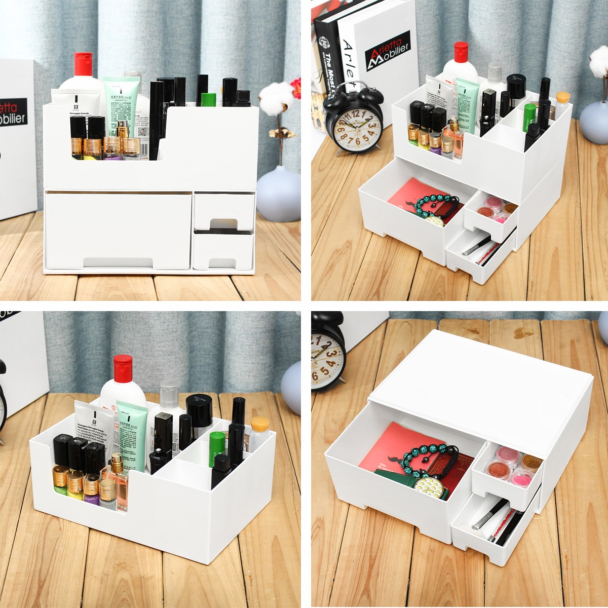 SingleDouble-TopBottomTiers-Desktop-Plastic-Organizer-Makeup-Cosmetic-Storage-Box-1441908-3