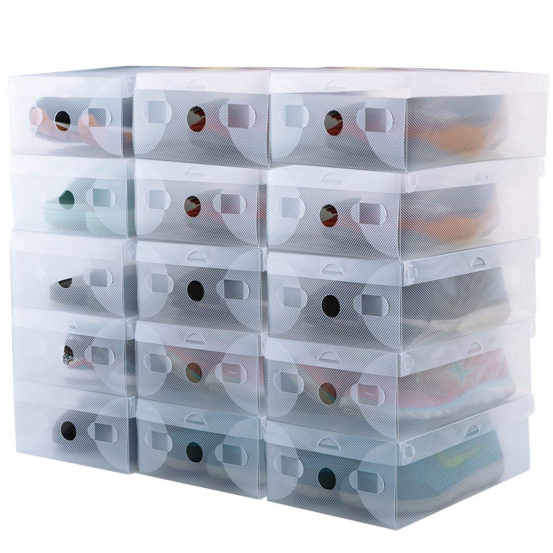 Transparent-Plastic-Shoe-Storage-Box-Stackable-Tidy-Display-Organizer-Single-Box-1389409-1