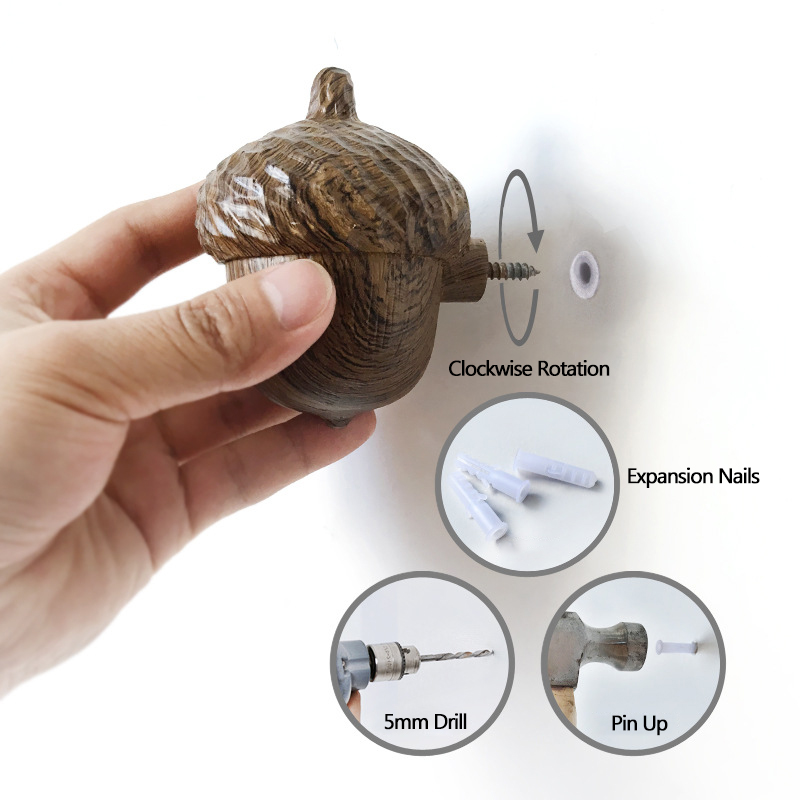 Vintage-Resin-Pincone-Hanger-Wall-Mount-Home-Bathroom-Cloth-Towel-Hanging-Storage-Holder-1369869-4