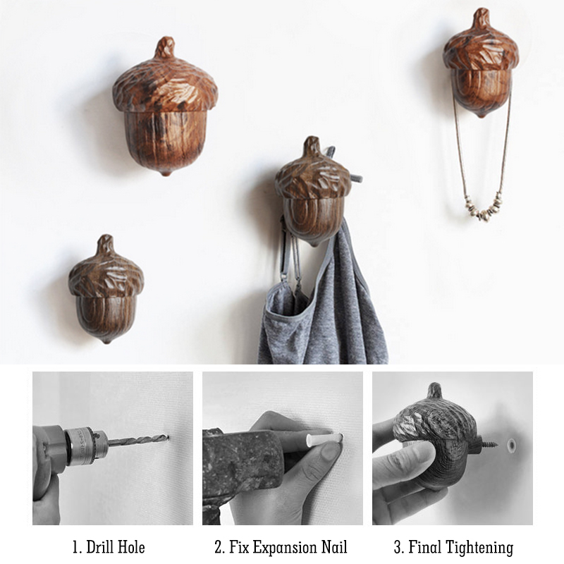 Vintage-Resin-Pincone-Hanger-Wall-Mount-Home-Bathroom-Cloth-Towel-Hanging-Storage-Holder-1369869-5