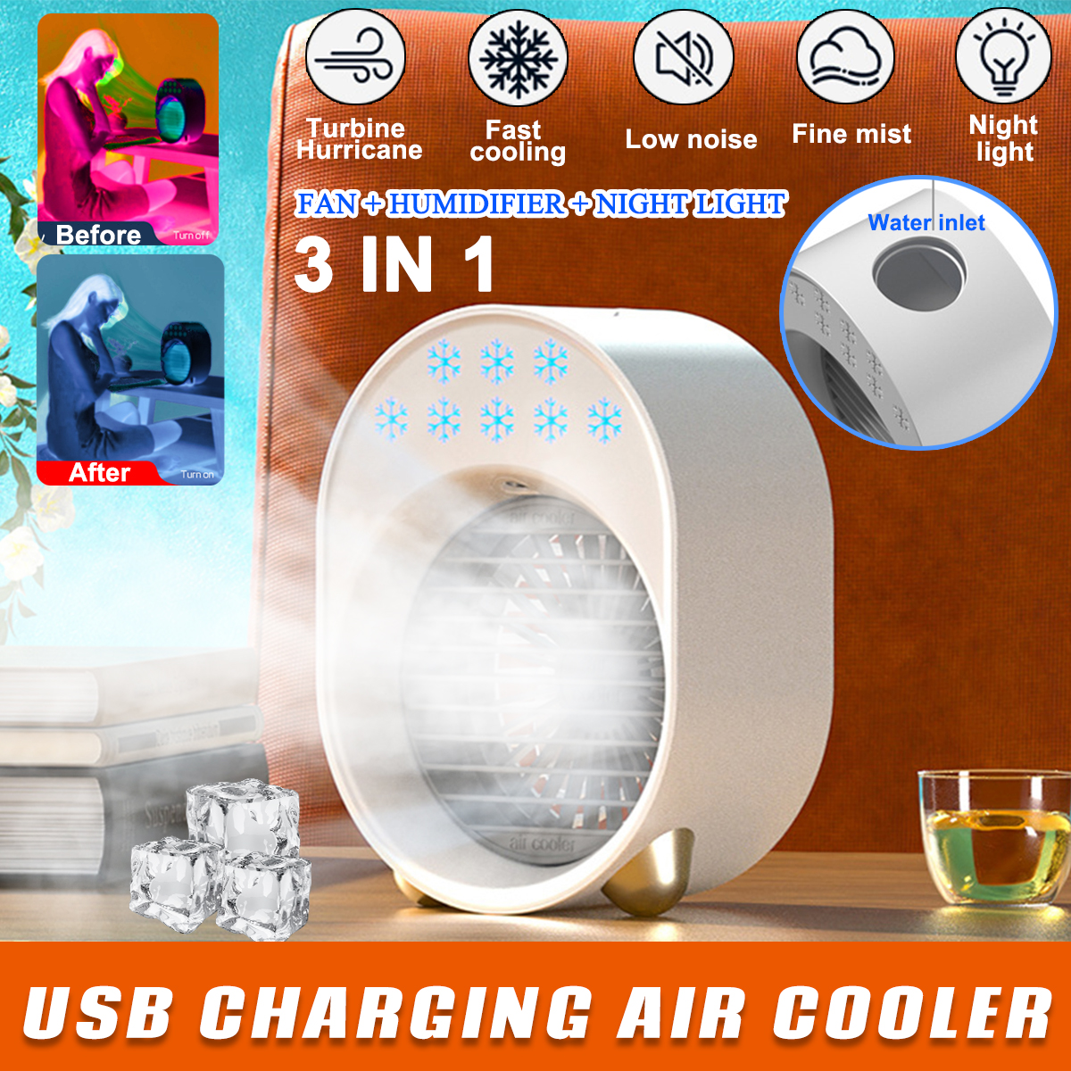 Bakeey-3-Gear-Mini-Water-Cooling-Fan-Spray-Humidification-Portable-Colorful-Night-Light-Air-Cooler-T-1838417-1