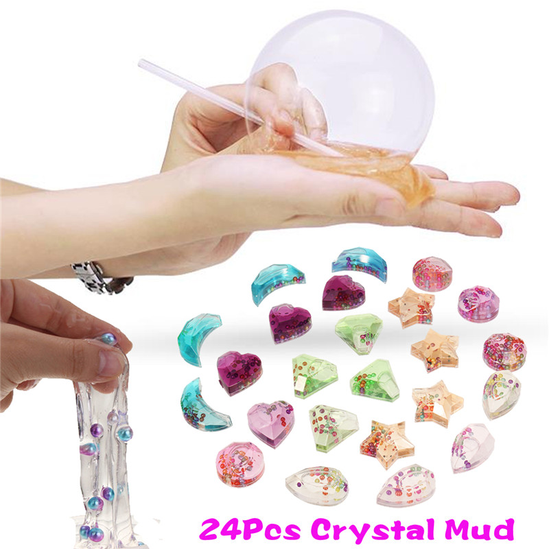 24Pcs-Clear-Pearl-Crystal-Mud-Slime-Plasticine-Jelly-Clay-DIY-Relief-Stress-Toys-1245874-1