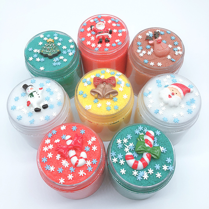60ML-Christmas-Cloud-Slime-Scented-Charm-Mud-Stress-Relief-Kids-Clay-Toy-1391411-1