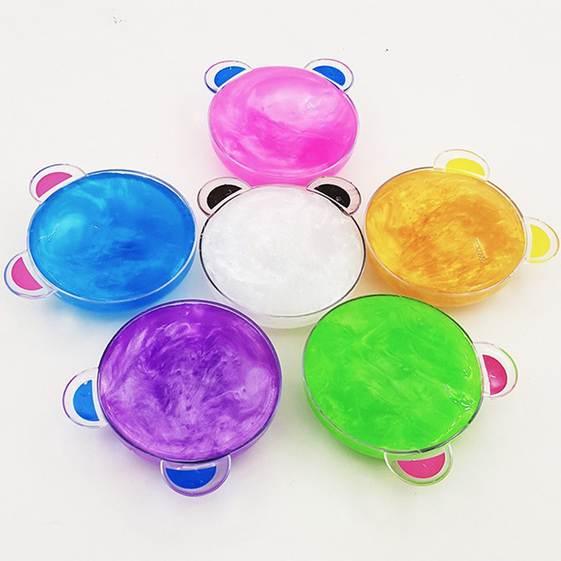 6PCS-DIY-Colorful-Animals-Slime-8cm-Crystal-Mud-Putty-Plasticine-Blowing-Bubble-Toy-Gift-1179841-2