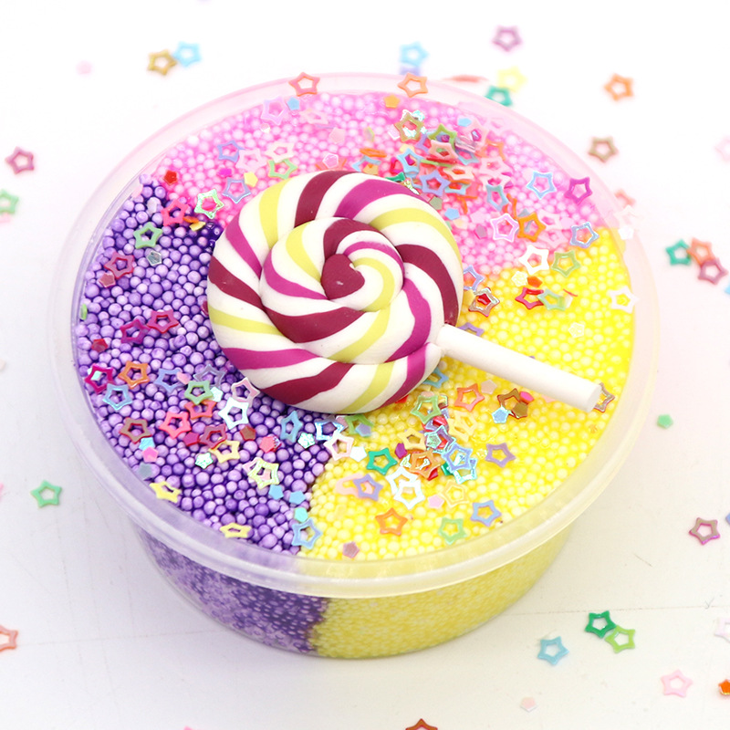 DIY-Three-Color-Slime-Lollipop-Snowflake-Mud-Cotton-Star-Decompression-Stress-Reliever-Toy-60ml-1441095-3