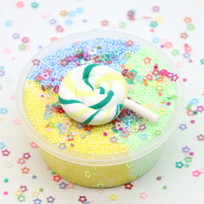 DIY-Three-Color-Slime-Lollipop-Snowflake-Mud-Cotton-Star-Decompression-Stress-Reliever-Toy-60ml-1441095-5