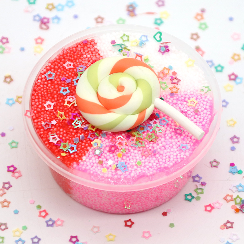 DIY-Three-Color-Slime-Lollipop-Snowflake-Mud-Cotton-Star-Decompression-Stress-Reliever-Toy-60ml-1441095-7