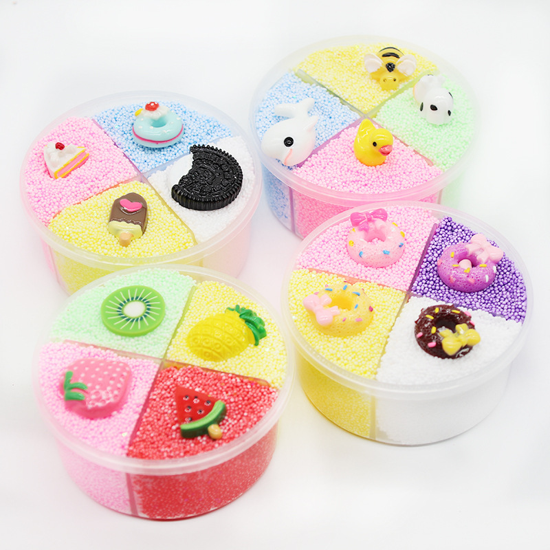 Four-color-Slime-Unmixed-Fruit-Dessert-Animal-Snow-Rice-Cotton-Mud-Clay-120ml-1441067-1