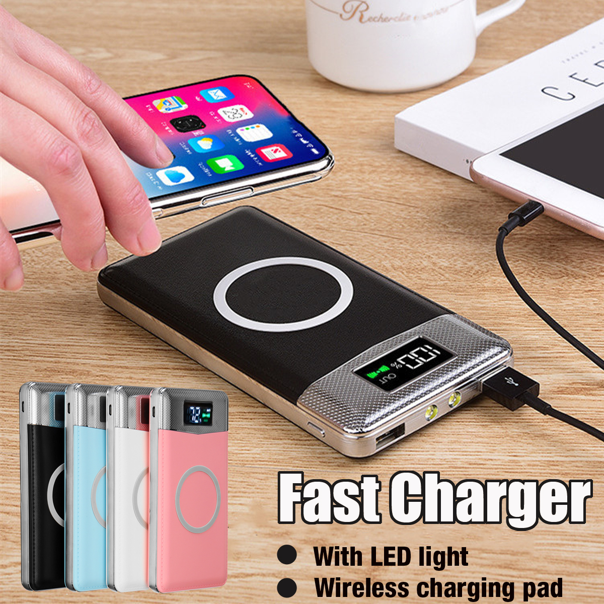 Bakeey-2-in-1-10000mAh-Power-Bank-Fast-Charge-Wireless-Charging-Pad-for-Samsung-Huawei-1537963-1