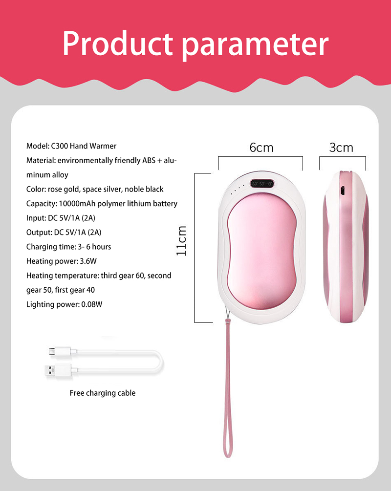 Bakeey-4-In-1-10000mAh-USB-Rechargeable-Electric-Hand-Warmer-Power-Bank-Fast-Charging-For-iPhone-12--1788154-10