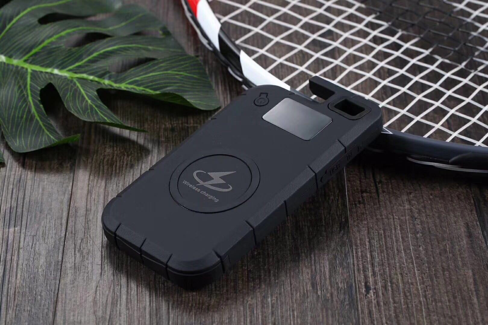Bakeey-DIY-Multifunctional-LED-Display-Wireless-Fast-Charging-Solar-Holder-Power-Bank-Case-For-iPhon-1642880-4