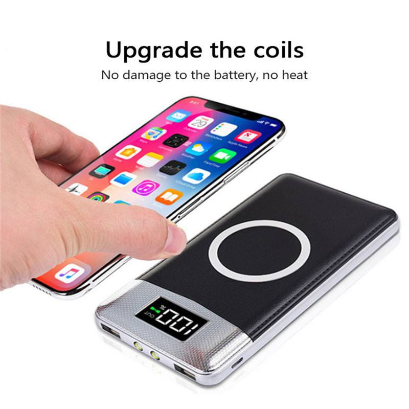 Bakeey-DIY-Power-Bank-Case-10000mAh-Wireless-Charger-LCD-Digital-Display-Fast-Charging-Powerbank-Kit-1717191-5