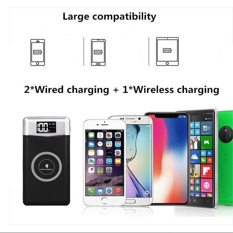 Bakeey-DIY-Power-Bank-Case-10000mAh-Wireless-Charger-LCD-Digital-Display-Fast-Charging-Powerbank-Kit-1717191-8