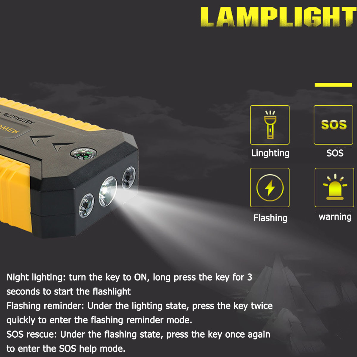 12V-82800mAh-Jump-Starter-Engine-Emergency-Start-Battery-4-USB-Power-Bank-LED-W-Smart-Clip-1424715-3
