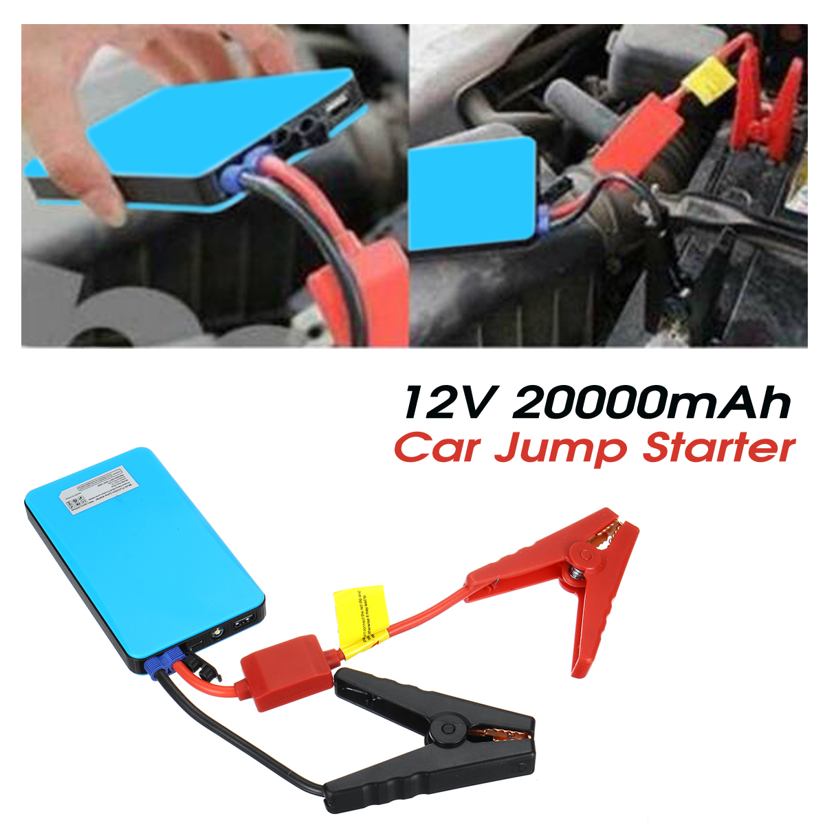 20000mAh-12V-2A-Auto-Jump-Starter-Booster-Charger-Battery-Smartphone-Power-Bank-1430175-2