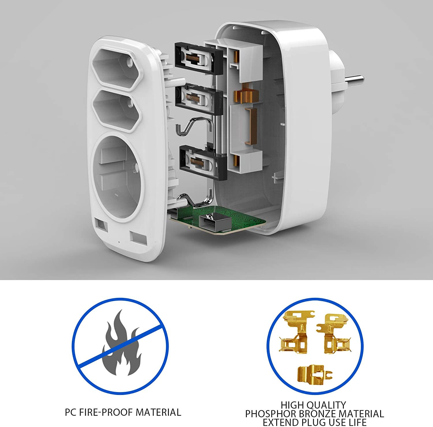 4000W-250V-USB-Socket-Adapter-5-in-1-Multiple-Plug-3-Way-Multi-Plug-Double-Euro-and-1-Schuko-Multi-S-1776034-8