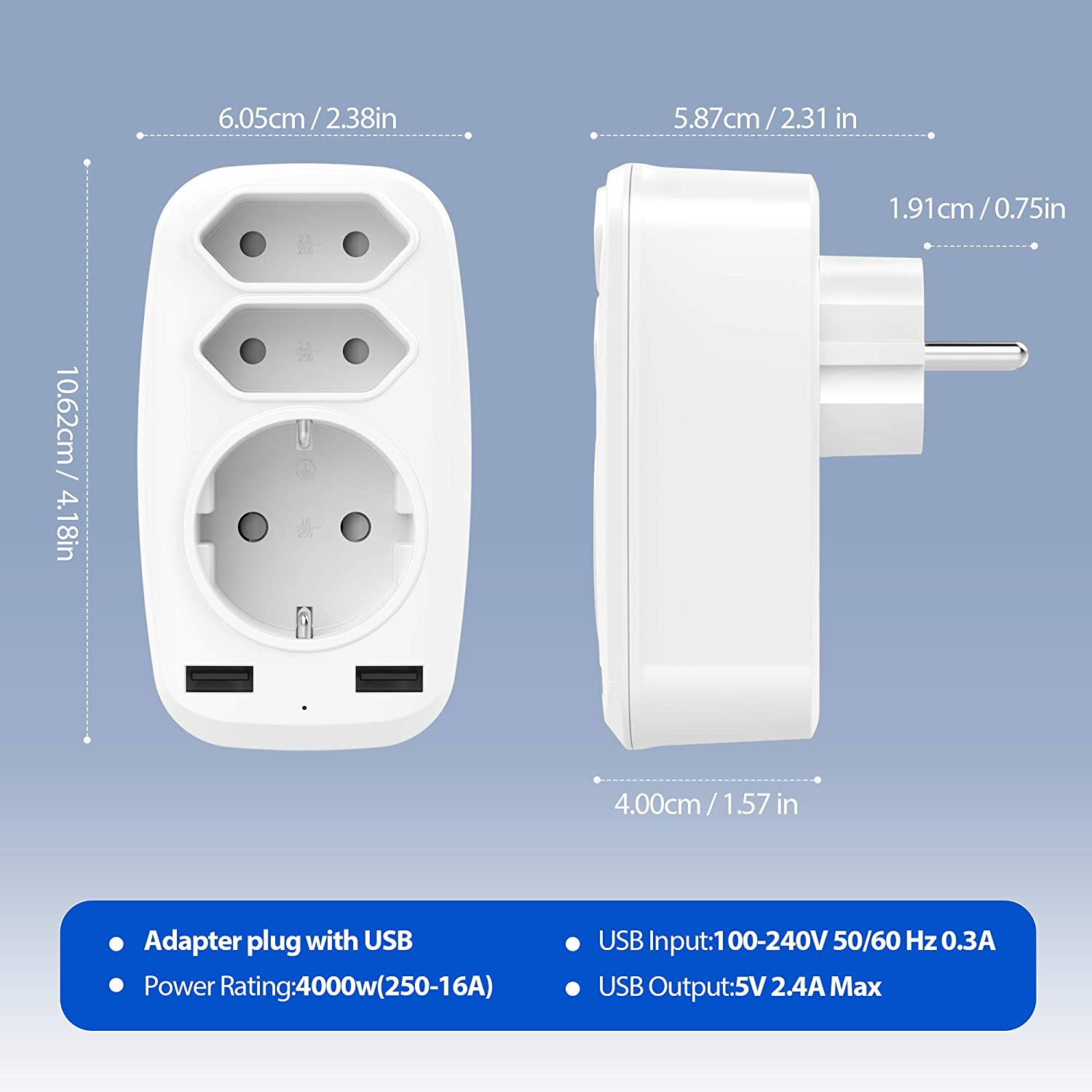 4000W-250V-USB-Socket-Adapter-5-in-1-Multiple-Plug-3-Way-Multi-Plug-Double-Euro-and-1-Schuko-Multi-S-1776034-10