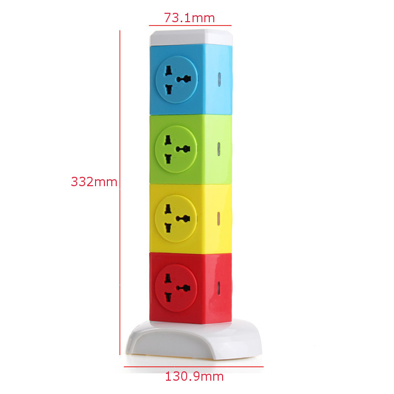 Alardor-Four-Tiers-Rotating-Socket-Patch-Panel-USB-Plug-Board-Surge-Protection-Power-Strip-1151688-10